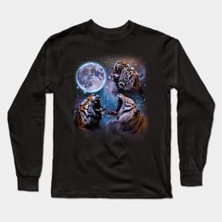 Tigers Howling at the Moon Long Sleeve T-Shirt